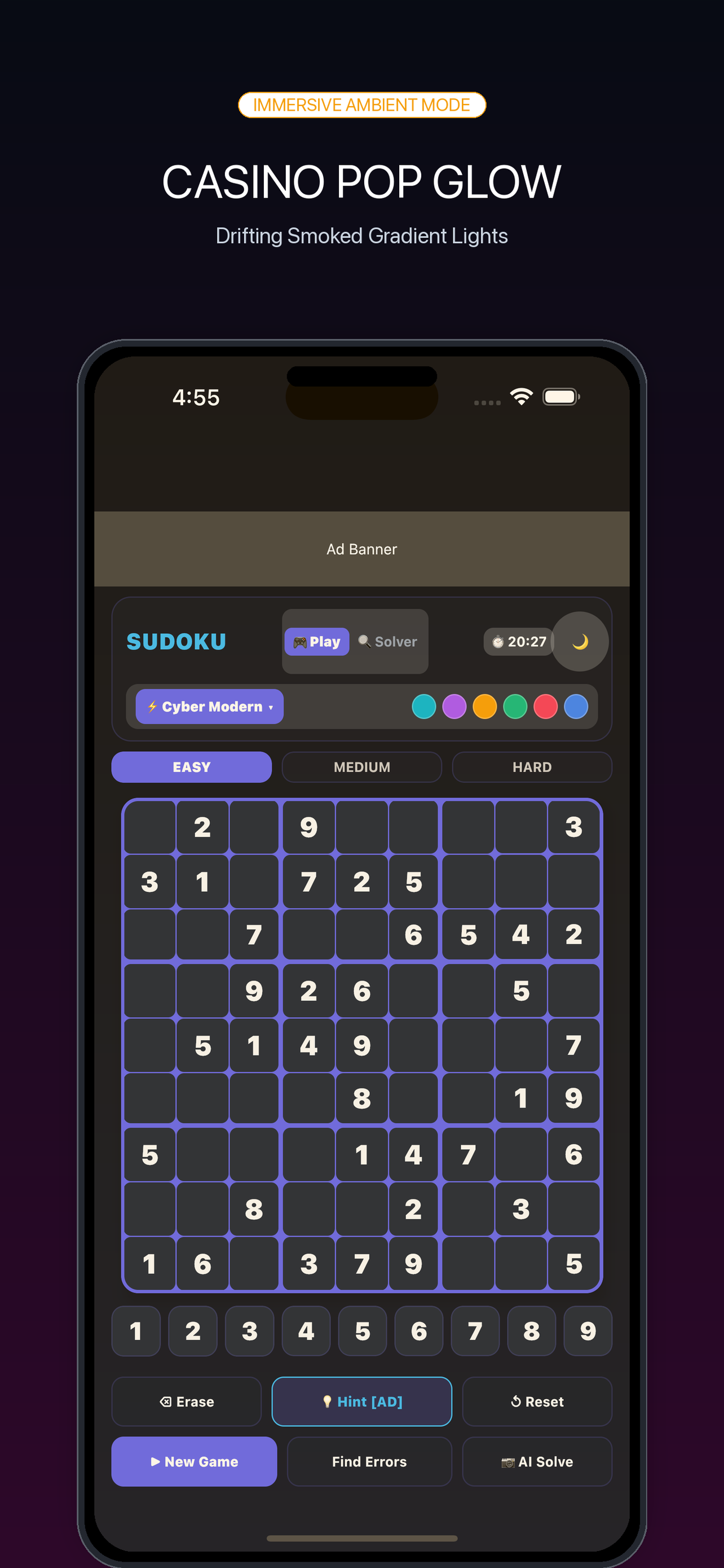 Casino Pop Glow Theme
